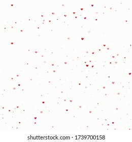 Confetti Template. Red Heart Illustration. Decoration Random. Vector Random. Valentine Romance. Love Texture. Wedding Template. Card Gift. Frame Banner.