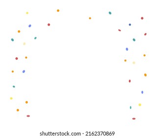 confetti that are often used in promotions and events illustration set. party, diary, decorate, event. Vector drawing. Hand drawn style.