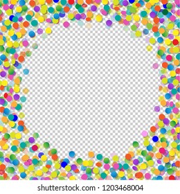 Confetti With Transparent Background, Vector Illustration