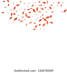 Confetti of two-colored rhombs isolated on white background.Falling confetti from minimalistic geometric figures. Abstract triangles and rombs for label, card, poster, cover, leaflet, textile design.