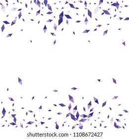 Confetti of two-colored rhombs isolated on white background.Falling confetti from minimalistic geometric figures. Abstract triangles and rombs for label, card, poster, cover, leaflet, textile design.