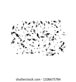 Confetti of two-colored rhombs isolated on white background.Falling confetti from minimalistic geometric figures. Abstract triangles and rombs for label, card, poster, cover, leaflet, textile design.