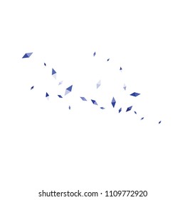 Confetti of two-colored rhombs isolated on white background.Falling confetti from minimalistic geometric figures. Abstract triangles and rombs for label, card, poster, cover, leaflet, textile design.