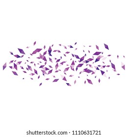 Confetti of two-colored rhombs isolated on white background.Falling confetti from minimalistic geometric figures. Abstract triangles and rombs for label, card, poster, cover, leaflet, textile design.