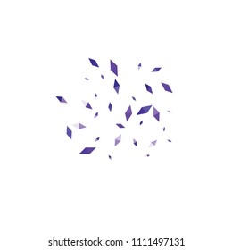 Confetti of two-colored rhombs isolated on white background.Falling confetti from minimalistic geometric figures. Abstract triangles and rombs for label, card, poster, cover, leaflet, textile design.