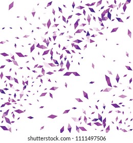 Confetti of two-colored rhombs isolated on white background.Falling confetti from minimalistic geometric figures. Abstract triangles and rombs for label, card, poster, cover, leaflet, textile design.
