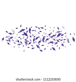 Confetti of two-colored rhombs isolated on white background.Falling confetti from minimalistic geometric figures. Abstract triangles and rombs for label, card, poster, cover, leaflet, textile design.