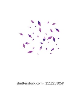 Confetti of two-colored rhombs isolated on white background.Falling confetti from minimalistic geometric figures. Abstract triangles and rombs for label, card, poster, cover, leaflet, textile design.