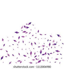 Confetti of two-colored rhombs isolated on white background.Falling confetti from minimalistic geometric figures. Abstract triangles and rombs for label, card, poster, cover, leaflet, textile design.
