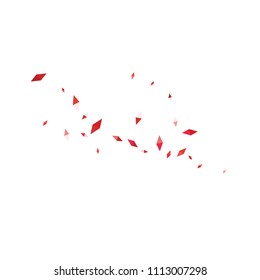 Confetti of two-colored rhombs isolated on white background.Falling confetti from minimalistic geometric figures. Abstract triangles and rombs for label, card, poster, cover, leaflet, textile design.