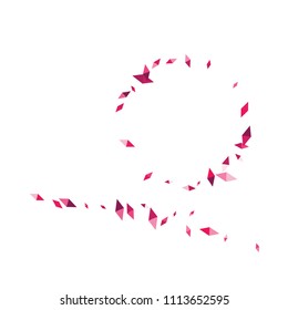 Confetti of two-colored rhombs isolated on white background.Falling confetti from minimalistic geometric figures. Abstract triangles and rombs for label, card, poster, cover, leaflet, textile design.