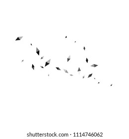 Confetti of two-colored rhombs isolated on white background.Falling confetti from minimalistic geometric figures. Abstract triangles and rombs for label, card, poster, cover, leaflet, textile design.