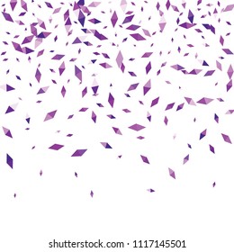 Confetti of two-colored rhombs isolated on white background.Falling confetti from minimalistic geometric figures. Abstract triangles and rombs for label, card, poster, cover, leaflet, textile design.