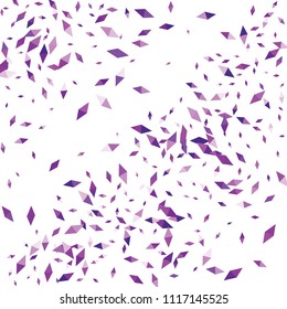 Confetti of two-colored rhombs isolated on white background.Falling confetti from minimalistic geometric figures. Abstract triangles and rombs for label, card, poster, cover, leaflet, textile design.