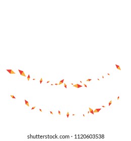 Confetti of two-colored rhombs isolated on white background.Falling confetti from minimalistic geometric figures. Abstract triangles and rombs for label, card, poster, cover, leaflet, textile design.