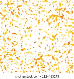 Confetti of two-colored rhombs isolated on white background.Falling confetti from minimalistic geometric figures. Abstract triangles and rombs for label, card, poster, cover, leaflet, textile design.