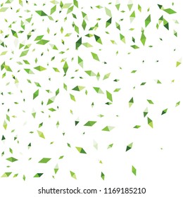 Confetti of two-colored rhombs isolated on white background.Falling confetti from minimalistic geometric figures. Abstract triangles and rombs for label, card, poster, cover, leaflet, textile design.