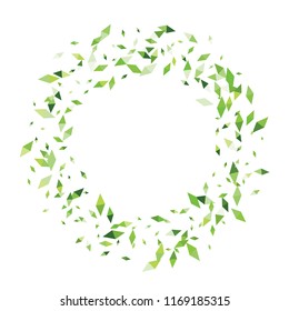 Confetti of two-colored rhombs isolated on white background.Falling confetti from minimalistic geometric figures. Abstract triangles and rombs for label, card, poster, cover, leaflet, textile design.