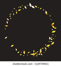 Confetti of two-colored rhombs isolated on white background.Falling confetti from minimalistic geometric figures. Abstract triangles and rombs for label, card, poster, cover, leaflet, textile design.