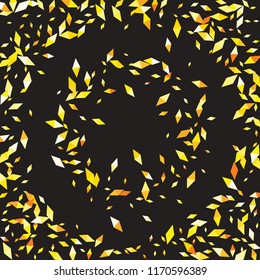 Confetti of two-colored rhombs isolated on white background.Falling confetti from minimalistic geometric figures. Abstract triangles and rombs for label, card, poster, cover, leaflet, textile design.