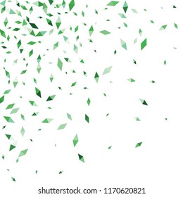 Confetti of two-colored rhombs isolated on white background.Falling confetti from minimalistic geometric figures. Abstract triangles and rombs for label, card, poster, cover, leaflet, textile design.