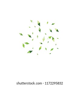 Confetti of two-colored rhombs isolated on white background.Falling confetti from minimalistic geometric figures. Abstract triangles and rombs for label, card, poster, cover, leaflet, textile design.