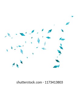 Confetti of two-colored rhombs isolated on white background.Falling confetti from minimalistic geometric figures. Abstract triangles and rombs for label, card, poster, cover, leaflet, textile design.