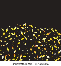 Confetti of two-colored rhombs isolated on white background.Falling confetti from minimalistic geometric figures. Abstract triangles and rombs for label, card, poster, cover, leaflet, textile design.