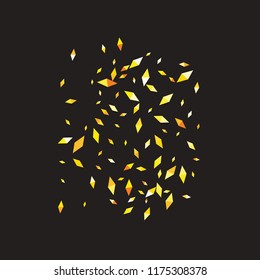 Confetti of two-colored rhombs isolated on white background.Falling confetti from minimalistic geometric figures. Abstract triangles and rombs for label, card, poster, cover, leaflet, textile design.