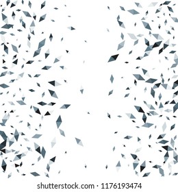 Confetti of two-colored rhombs isolated on white background.Falling confetti from minimalistic geometric figures. Abstract triangles and rombs for label, card, poster, cover, leaflet, textile design.