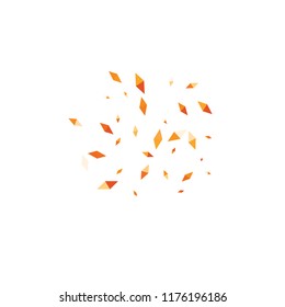 Confetti of two-colored rhombs isolated on white background.Falling confetti from minimalistic geometric figures. Abstract triangles and rombs for label, card, poster, cover, leaflet, textile design.