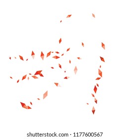 Confetti of two-colored rhombs isolated on white background.Falling confetti from minimalistic geometric figures. Abstract triangles and rombs for label, card, poster, cover, leaflet, textile design.