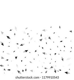 Confetti of two-colored rhombs isolated on white background.Falling confetti from minimalistic geometric figures. Abstract triangles and rombs for label, card, poster, cover, leaflet, textile design.