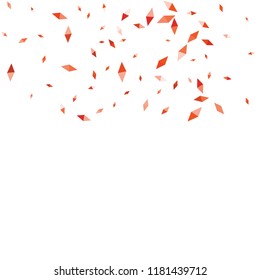 Confetti of two-colored rhombs isolated on white background.Falling confetti from minimalistic geometric figures. Abstract triangles and rombs for label, card, poster, cover, leaflet, textile design.