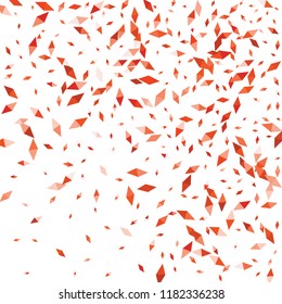 Confetti of two-colored rhombs isolated on white background.Falling confetti from minimalistic geometric figures. Abstract triangles and rombs for label, card, poster, cover, leaflet, textile design.
