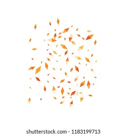 Confetti of two-colored rhombs isolated on white background.Falling confetti from minimalistic geometric figures. Abstract triangles and rombs for label, card, poster, cover, leaflet, textile design.