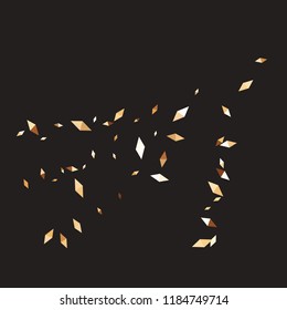 Confetti of two-colored rhombs isolated on white background.Falling confetti from minimalistic geometric figures. Abstract triangles and rombs for label, card, poster, cover, leaflet, textile design.