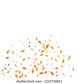 Confetti of two-colored rhombs isolated on white background.Falling confetti from minimalistic geometric figures. Abstract triangles and rombs for label, card, poster, cover, leaflet, textile design.