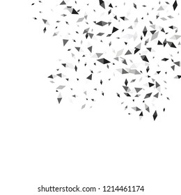 Confetti of two-colored rhombs isolated on white background.Falling confetti from minimalistic geometric figures. Abstract triangles and rombs for label, card, poster, cover, leaflet, textile design.
