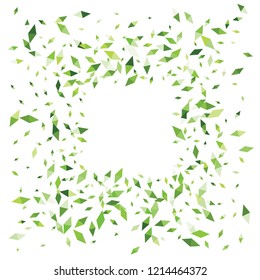 Confetti of two-colored rhombs isolated on white background.Falling confetti from minimalistic geometric figures. Abstract triangles and rombs for label, card, poster, cover, leaflet, textile design.