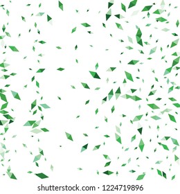 Confetti of two-colored rhombs isolated on white background.Falling confetti from minimalistic geometric figures. Abstract triangles and rombs for label, card, poster, cover, leaflet, textile design.