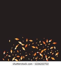 Confetti of two-colored rhombs isolated on white background.Falling confetti from minimalistic geometric figures. Abstract triangles and rombs for label, card, poster, cover, leaflet, textile design.