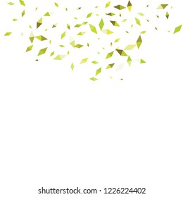 Confetti of two-colored rhombs isolated on white background.Falling confetti from minimalistic geometric figures. Abstract triangles and rombs for label, card, poster, cover, leaflet, textile design.