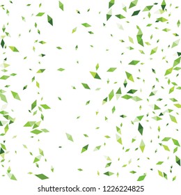 Confetti of two-colored rhombs isolated on white background.Falling confetti from minimalistic geometric figures. Abstract triangles and rombs for label, card, poster, cover, leaflet, textile design.