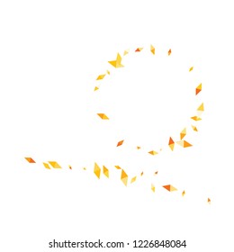 Confetti of two-colored rhombs isolated on white background.Falling confetti from minimalistic geometric figures. Abstract triangles and rombs for label, card, poster, cover, leaflet, textile design.