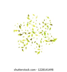 Confetti of two-colored rhombs isolated on white background.Falling confetti from minimalistic geometric figures. Abstract triangles and rombs for label, card, poster, cover, leaflet, textile design.