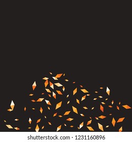 Confetti of two-colored rhombs isolated on white background.Falling confetti from minimalistic geometric figures. Abstract triangles and rombs for label, card, poster, cover, leaflet, textile design.