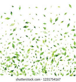 Confetti of two-colored rhombs isolated on white background.Falling confetti from minimalistic geometric figures. Abstract triangles and rombs for label, card, poster, cover, leaflet, textile design.