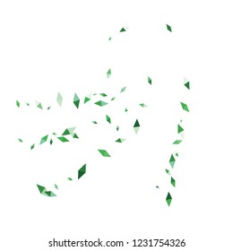 Confetti of two-colored rhombs isolated on white background.Falling confetti from minimalistic geometric figures. Abstract triangles and rombs for label, card, poster, cover, leaflet, textile design.