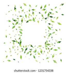 Confetti of two-colored rhombs isolated on white background.Falling confetti from minimalistic geometric figures. Abstract triangles and rombs for label, card, poster, cover, leaflet, textile design.